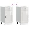 vidaXL Kitchen Base Cabinet&nbsp;Porto High Gloss White Engineered Wood