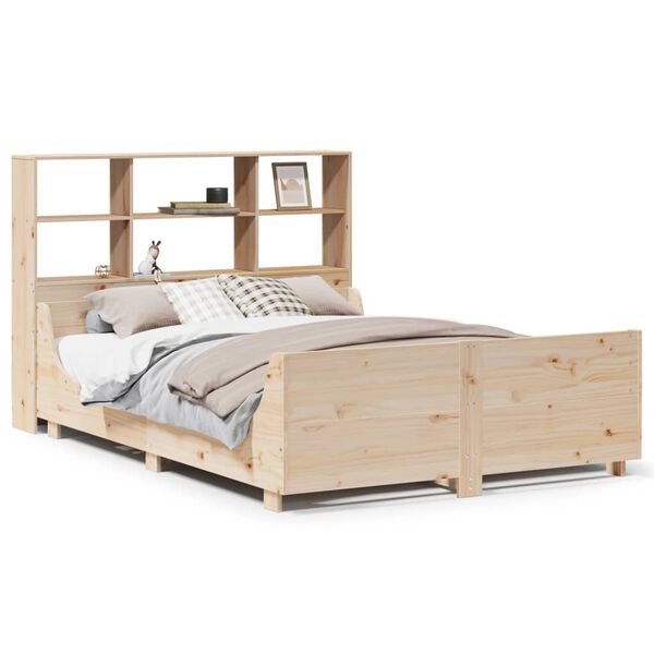 vidaXL Bookcase Bed without Mattress 150x200 cm King Size Solid Wood