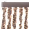 vidaXL Fly Curtain Beige and Dark Brown 56x185 cm Chenille