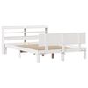 vidaXL Bed Frame with Headboard without Mattress White 120x200 cm