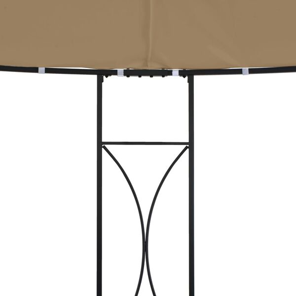 vidaXL Gazebo 300x290 cm Taupe Round