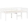 vidaXL High Sleeper Bed without Mattress White 80x200 cm Solid Wood Pine