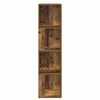 vidaXL Corner Cabinet Old Wood 33x33x132 cm Engineered Wood