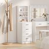 vidaXL Highboard with Drawer White 40 x 41 x 135 cm Engineered wood