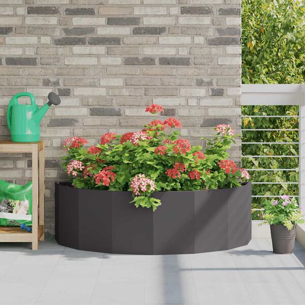 vidaXL Planter Black 120 x 60 x 35 cm Steel