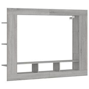 vidaXL TV Cabinet Grey Sonoma 152x22x113 cm Engineered Wood