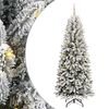vidaXL Artificial Christmas Tree with 300 LEDs with Stand White 240 cm