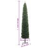 vidaXL Slim Christmas Tree with Stand 300 cm PVC