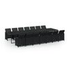 vidaXL Garden Dining Set | Black