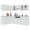 vidaXL Kitchen Cabinet Set | White | Engineered wood, glass
