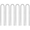 vidaXL Tent Pegs 6 pcs U-shaped 30 cm Ø7 mm Galvanised Steel