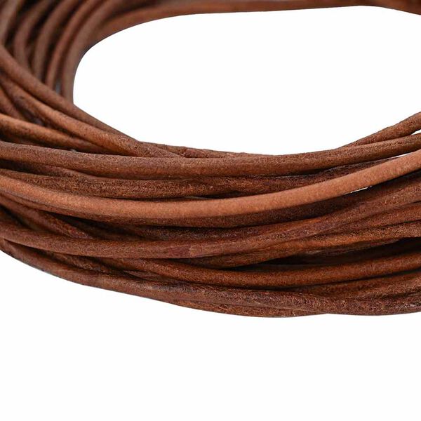 vidaXL Leather Cord Light Brown &Oslash;2.5 mm x 50 m Leather