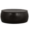 vidaXL Coffee Table Hammered Aluminium 70x30 cm Black