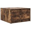 vidaXL Coffee Table with Drawers Smoked Oak 70.5x70x40 cm