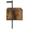 vidaXL Bedside Cabinet Wall-mounted Smoked Oak 35x30x51 cm Engineered Wood