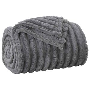 vidaXL Throw Blanket Dark Grey 150 x 130 cm 0.51 kg Fleece