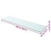 vidaXL Shelves 2 pcs Panel Glass Clear 100x25 cm