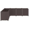 vidaXL Garden Planter Brown 160x160x53 cm PP