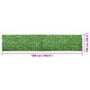 vidaXL Balcony Screen with Green Leaves 500x100 cm