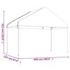 vidaXL Gazebo with Roof White 11.15x4.08x3.22 m Polyethylene