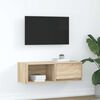 vidaXL TV Cabinet Sonoma Oak 80x31x25.5 cm Engineered Wood