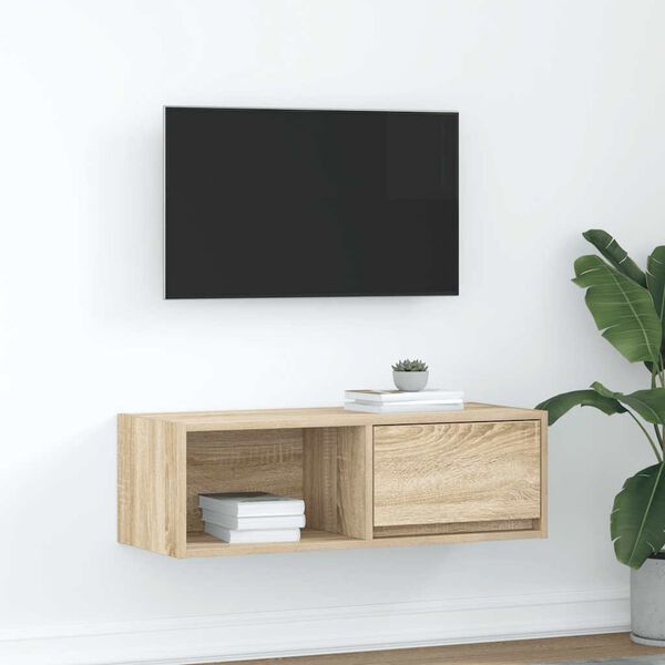 vidaXL TV Cabinet Sonoma Oak 80x31x25.5 cm Engineered Wood