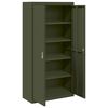 vidaXL Storage Cabinet with Storage 2 pcs Olive Green 90 x 40 x 180 cm