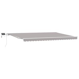 vidaXL Retractable Awning Light Grey 500 x 350 cm Fabric and Aluminium