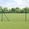 vidaXL Fence Post Green 50 x 1 m (19 x 19 mm mesh) Steel and PVC