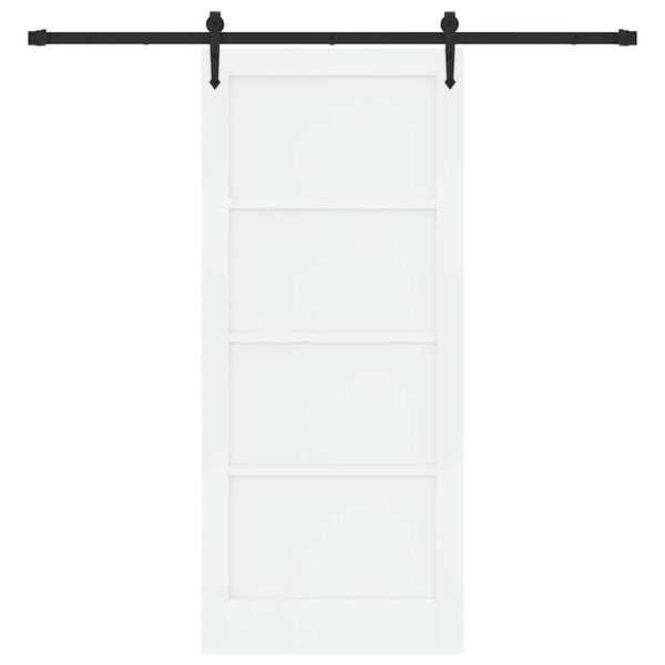 vidaXL Sliding Door ORKDAL White and Black 86 x 198.5 cm