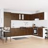 vidaXL Sink Base Cabinet with Door Porto 2 pcs Brown Engineered wood