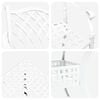vidaXL Garden Table Set 5 pcs White Cast Aluminium