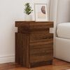 vidaXL Bedside Cabinets with LED Lights 2 pcs Brown Oak 35x39x55 cm