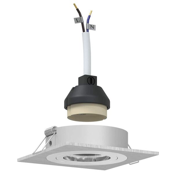 vidaXL Spotlight 12 pcs Silver 9 x 9 x 2 cm Aluminium