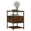 vidaXL Bedside Cabinet Smoked Oak 40x42x56 cm Engineered Wood