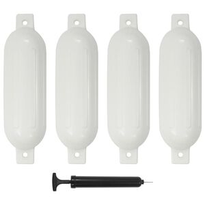 vidaXL Boat bumpers White 51 x 14 cm PVC
