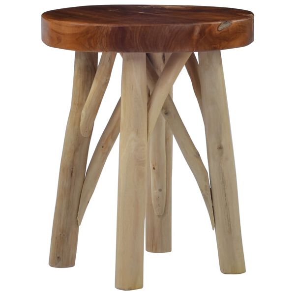 vidaXL Stool Brown Teak Wood