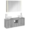 vidaXL Bathroom Cabinet Set 4 pcs Grey Sonoma 103.5 x 15.5 x 70 cm