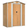 vidaXL Garden Shed Light Brown 192x108x223 cm Galvanised Steel