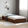 vidaXL Bed Frame without Mattress Brown Oak 75x190 cm Small Single