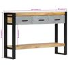 vidaXL Console Table 110x30x76 cm Solid Rough Wood Mango