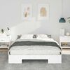 vidaXL Floor Bed Frame with Storage White 140 x 200 cm Solid pine wood