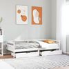 vidaXL Daybed with Drawers without Mattress White 90x200 cm Solid Wood