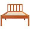 vidaXL Bed Frame without Mattress Wax Brown 90x200 cm Solid Wood Pine