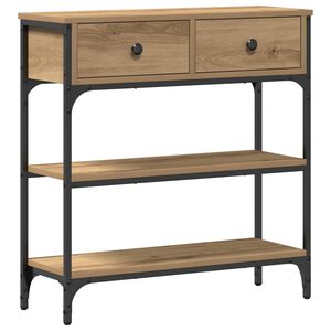 vidaXL Console Table Artisan Oak 72.5 x 25 x 75 cm Engineered Wood