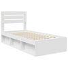vidaXL Bed Frame with Headboard White 75 x 190 cm Solid Pine Wood
