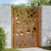vidaXL Garden Gate 100x125 cm Weathering Steel Light Design