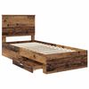 vidaXL Bed Frame with Headboard Old Wood 90 x 200 cm Engineered Wood