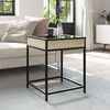 vidaXL Coffee Table with Infinity LED Sonoma Oak 40x40x51 cm