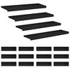 vidaXL Stair Treads 16 pcs 90 x 25 x 2 cm Black Solid Beech Wood
